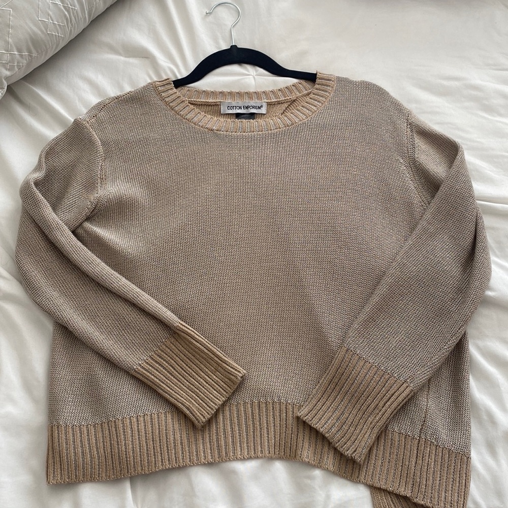 Cotton Emporium shimmer open back sweater